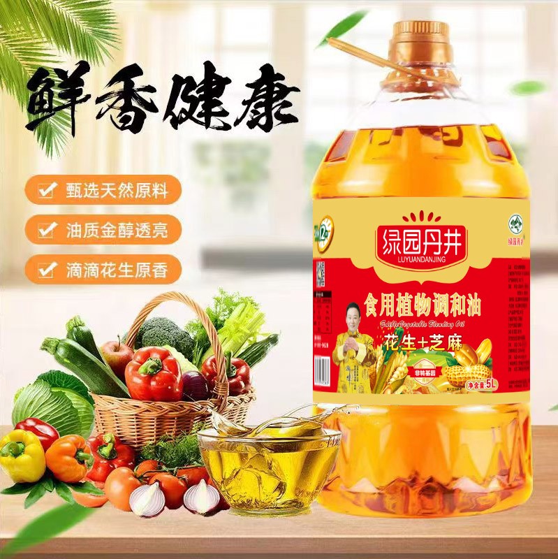 ag真人注册平台 花生+芝麻食用植物调和油5L